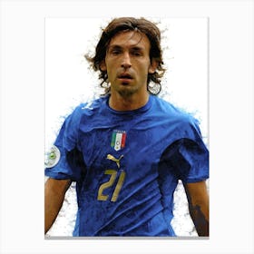 Andrea Pirlo Italy Watercolor Canvas Print