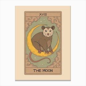 The Moon - Possum Tarot 1 Canvas Print