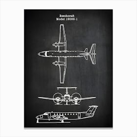 Beechcraft 1900c 1 Airplane Aircraft Decor Plane Decor Airplane Art Airplane Print Airplane Blueprint Airplane Art Va19001 Canvas Print