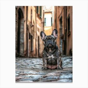 French Bulldog.Generated AI. Art Print  Canvas Print