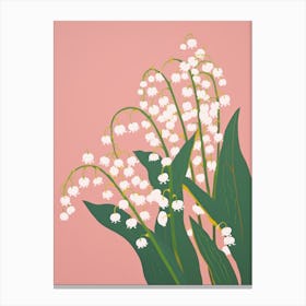 Lilies Of The Valley Flower Big Bold Illustration 3 Canvas Print