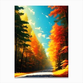 Autumn Road 10 Canvas Print