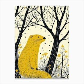 Yellow Otter 1 Canvas Print