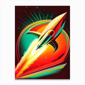 Intergalactic 2 Vintage Sketch Space Canvas Print