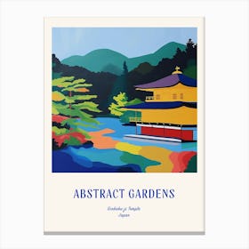 Colourful Gardens Ginkaku Ji  Temple Japan 4 Blue Poster Canvas Print