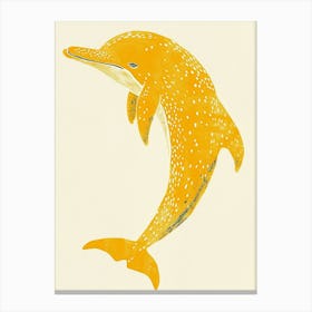 Yellow Dolphin 1 Canvas Print