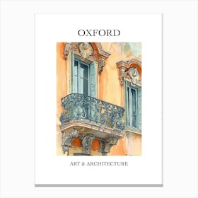Oxford Travel And Architecture Poster 3 Canvas Print