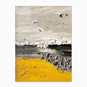 Abstract Of Yellow And Gray Canvas Print