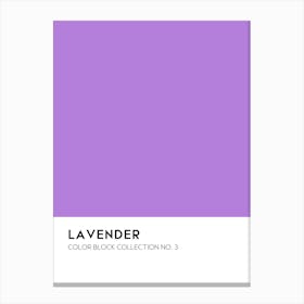 Lavender Color Block Collection Canvas Print