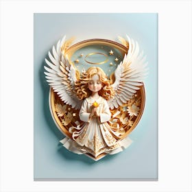 Angel In A Frame Canvas Print