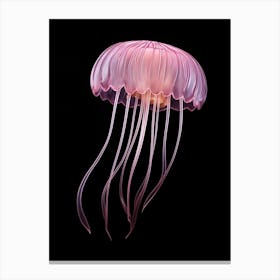 Mauve Stinger Jellyfish Simple Illustration 3 Canvas Print