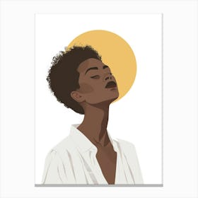 African Woman With Afro 5 Canvas Print