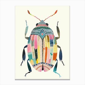 Colourful Insect Illustration June Bug 17 Canvas Print