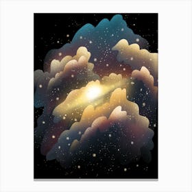Galaxy And Stars Canvas Print