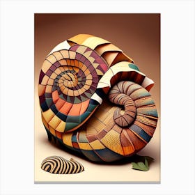 Giant African Land Snail  Patchwork Canvas Print