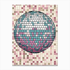 Disco Ball On Tile Canvas Print