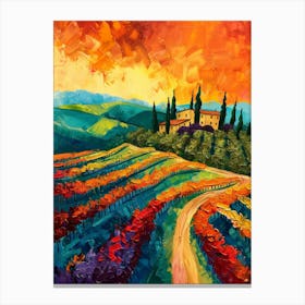 Sunset In Tuscany 5 Canvas Print