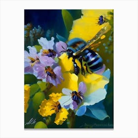 Pollination Bees 1 Painting Canvas Print