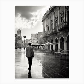Palermo, Italy,  Black And White Analogue Photography  4 Canvas Print