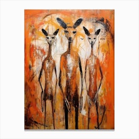 Kangaroo Abstract Expressionism 1 Canvas Print