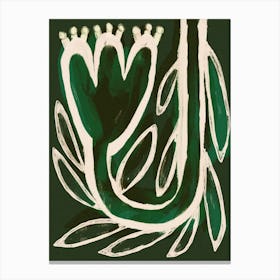 Upwards (Green) Canvas Print