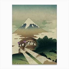 Catbus and mount fuji Canvas Print