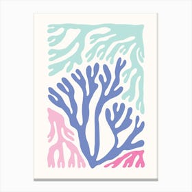 Coastal Coral 1 Canvas Print