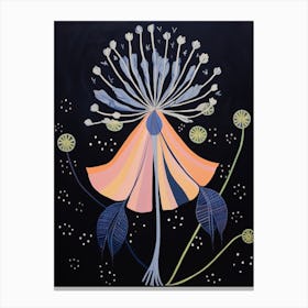 Agapanthus 3 Hilma Af Klint Inspired Flower Illustration Canvas Print