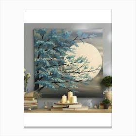 Moon Painting Canvas Print