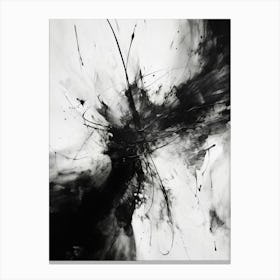 Contrast Abstract Black And White 2 Canvas Print