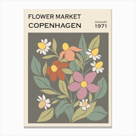 Flower Market Copenhagen (2) Canvas Print