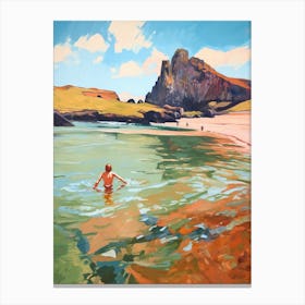 Wild Swimming At Llyn Peninsula Wales 1 Canvas Print