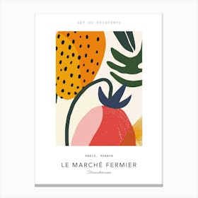 Strawberries Le Marche Fermier Poster 2 Canvas Print