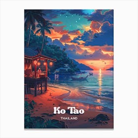 Ko Tao Thailand Beautiful Travel Art Canvas Print