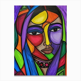 Colorful Woman 2 Canvas Print