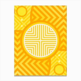 Geometric Abstract Glyph in Happy Yellow and Orange n.0084 Canvas Print