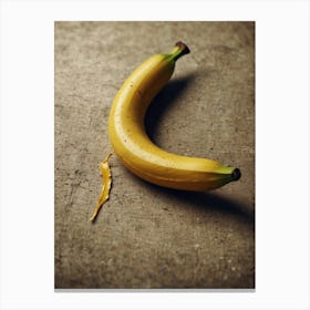 Banana On Concrete Canvas Print