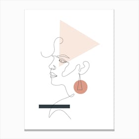 Geometric Girl Canvas Print