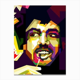 Jimmi Hendrix Rock Star Pop Art Wpap Canvas Print