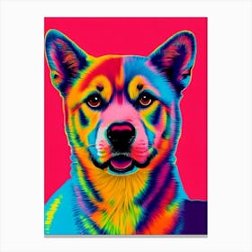 Akita Andy Warhol Style dog Canvas Print