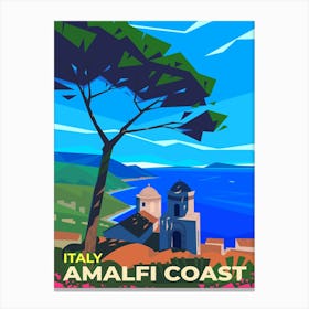 Amalfi Coast travel poster Canvas Print