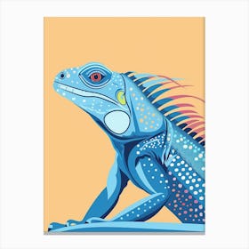 Blue Iguana Modern Illustration 11 Canvas Print