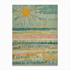 Sun and Sea Abstract Canvas Print