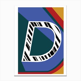 D Geometric Font Canvas Print