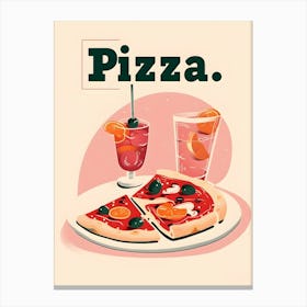 Pizza Vector Illustration Canvas Print