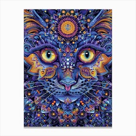 Psychedelic Cat 13 Canvas Print