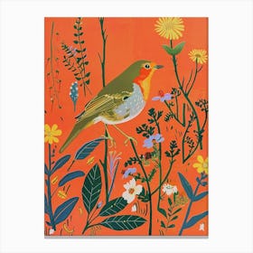 Spring Birds Robin 7 Canvas Print