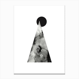 Abstract Moon Mountain Canvas Print