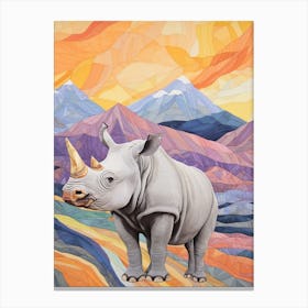 Rhino The Nature 1 Canvas Print