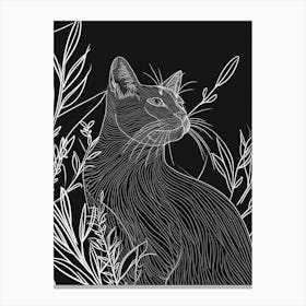 Colorpoint Shorthair Cat Minimalist Illustration 2 Canvas Print